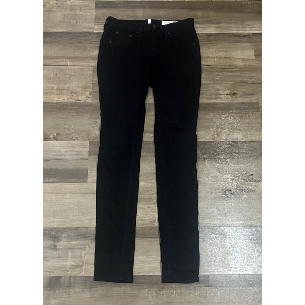Rag & Bone Women's Black Jeans Leggings Sz 25 Skinny Ankle 30" Inseam